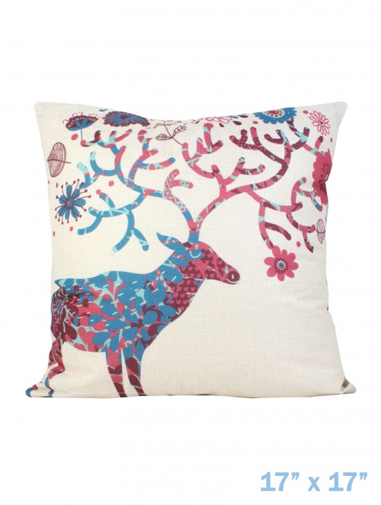 Deer Print Cushion & Filler (Duo-Sided)